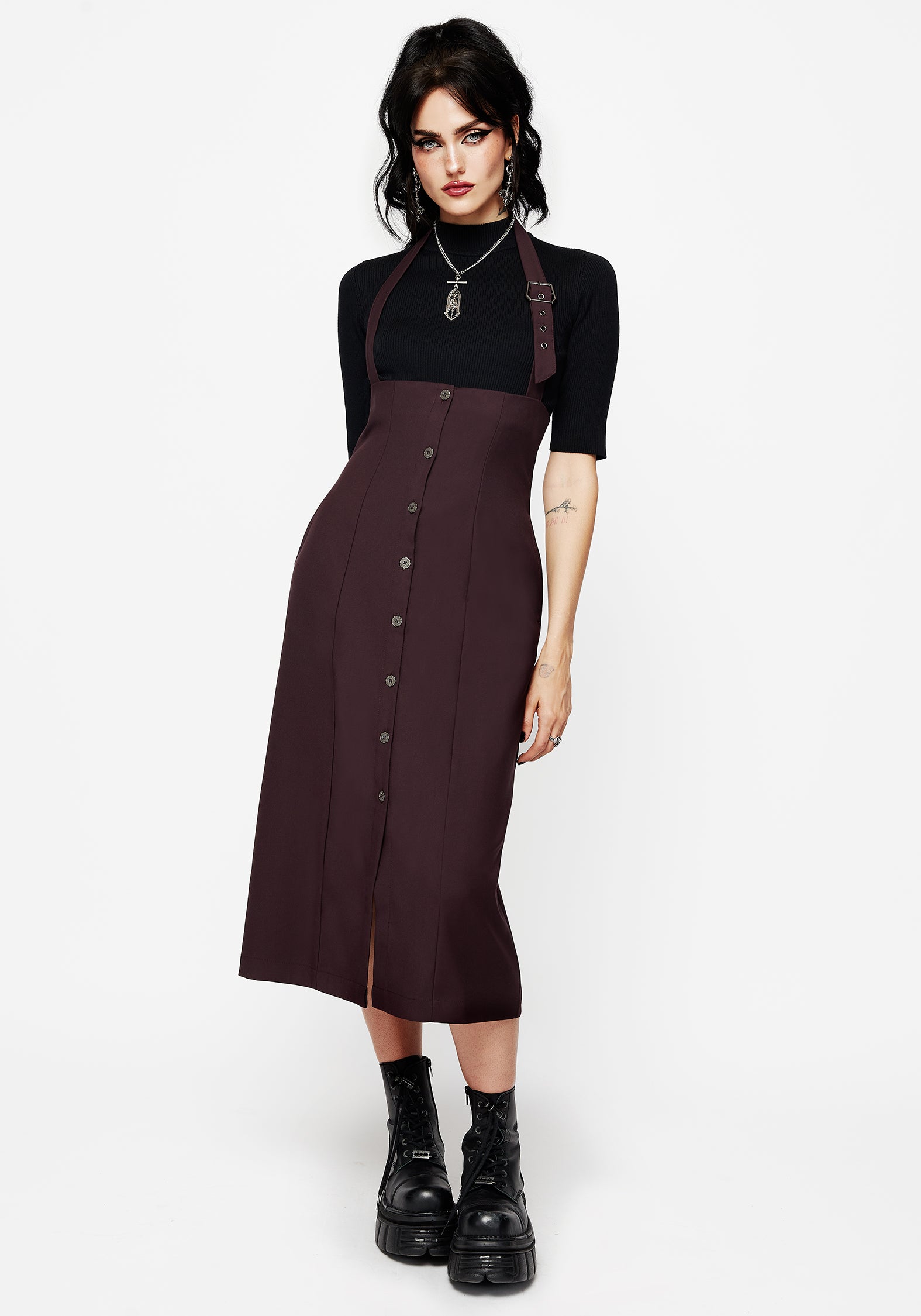 DR1766_NEWAGEHALTERNECKPINAFOREMIDIDRESS7543