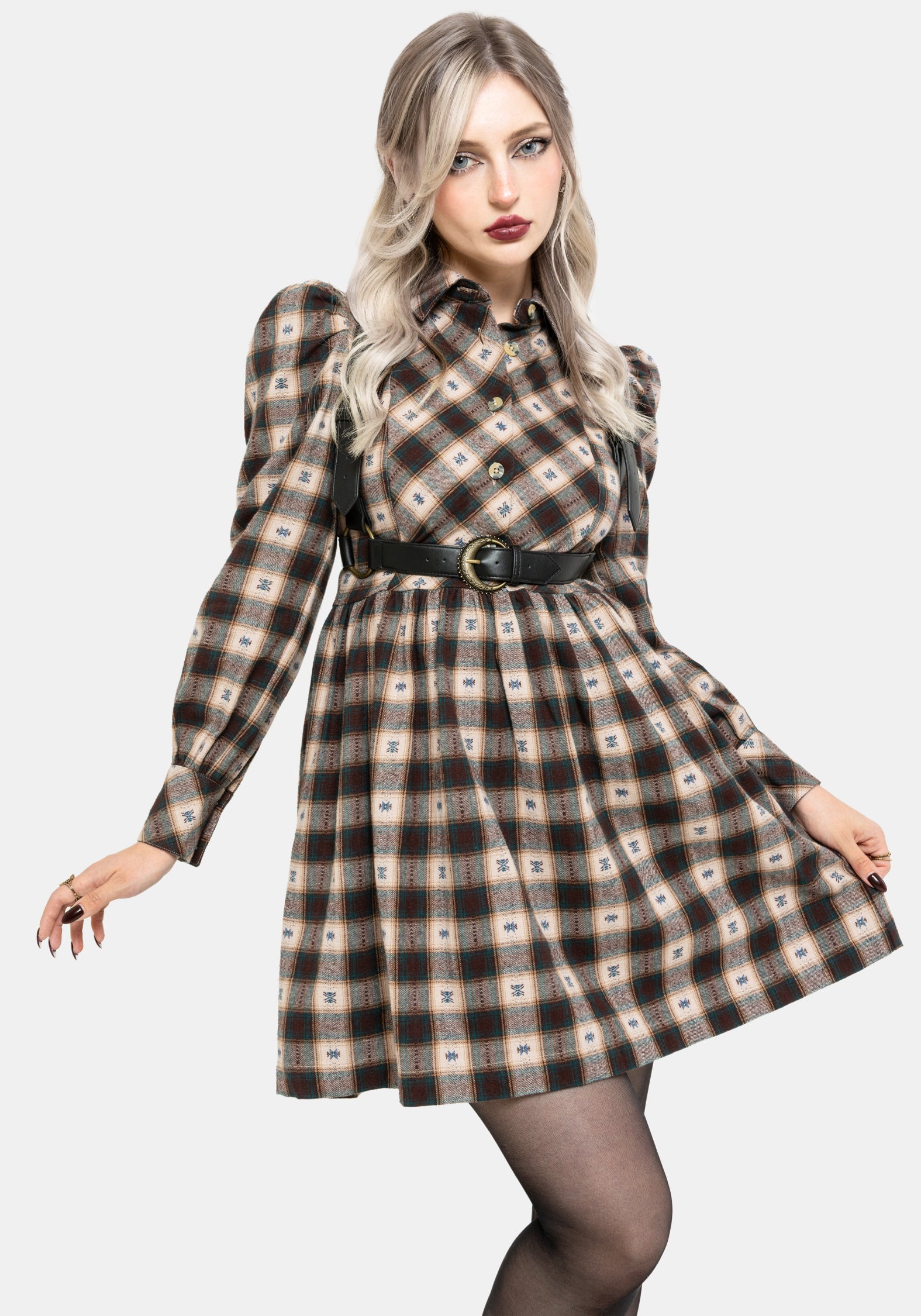 DR2547_EMILYCOTTONCHECKMINISHIRTDRESS_1