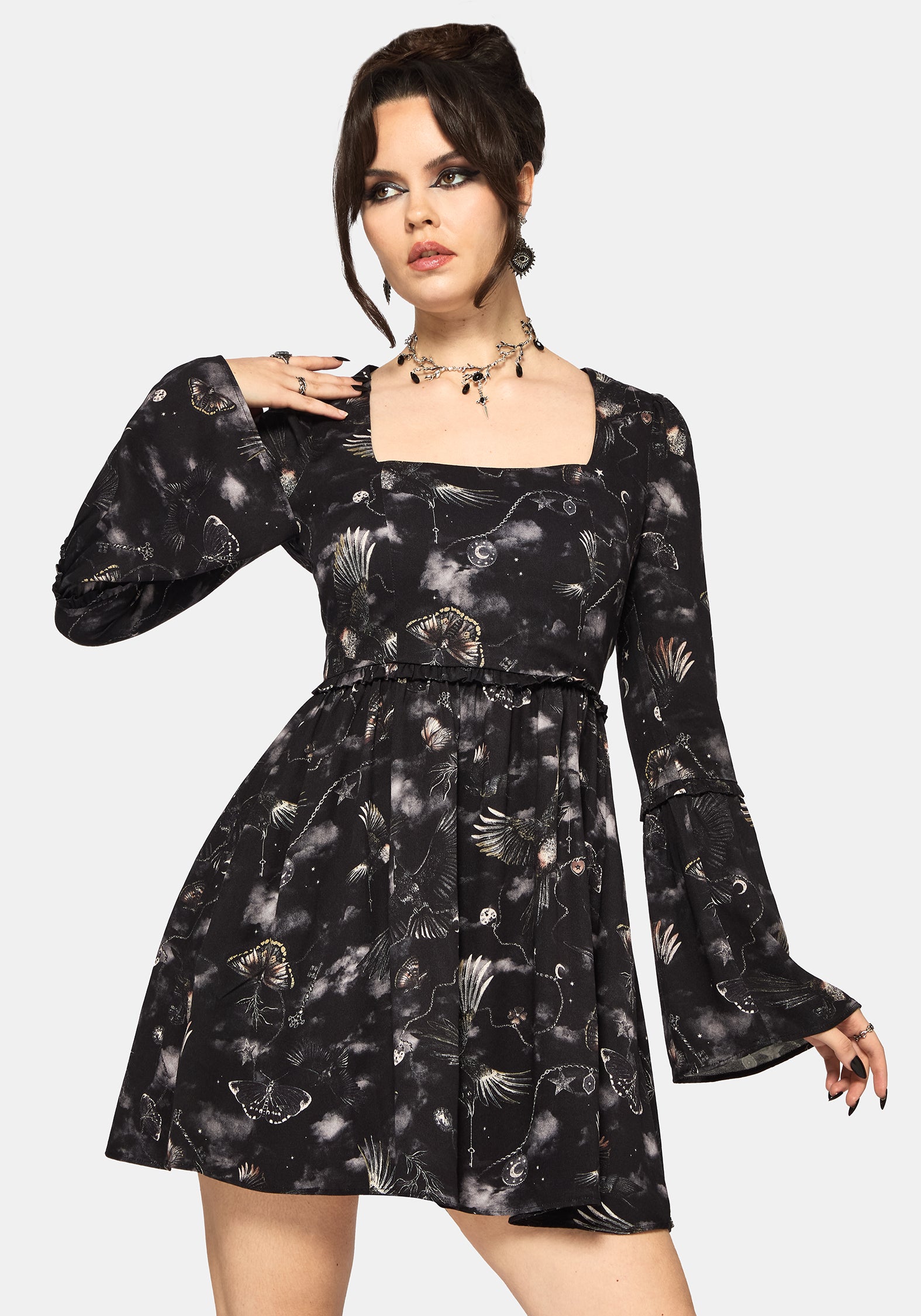DR3249_CRIMSONMAGPIEANDMOTHPRINTMINIRUFFLEDRESS_1369