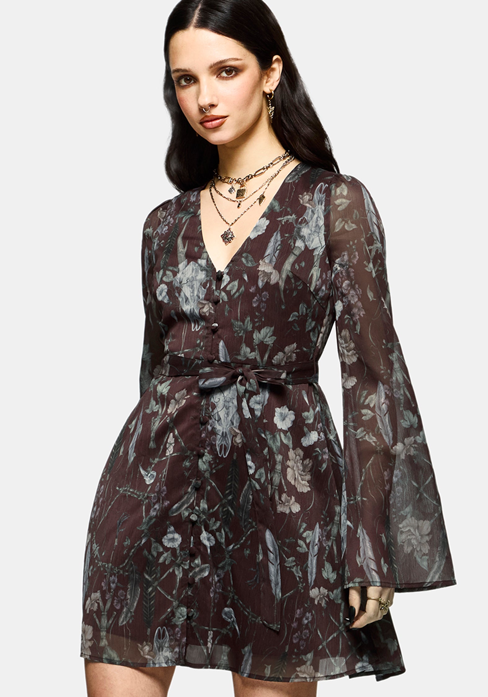 DR4077_DUSHAGARDENPRINTBUTTONUPCHIFFONMINIDRESS_1