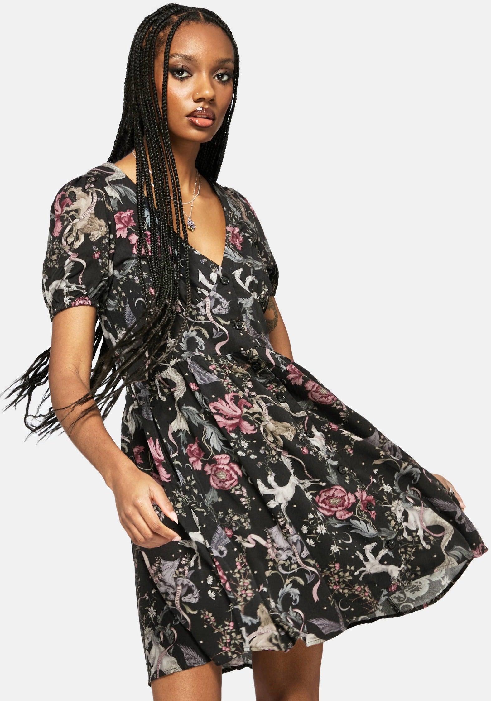 DR4126-UK6_ENCHANTEDFORESTPRINTBUTTONUPMINIDRESS8CROP_d82e20d0-73f2-4ce2-b164-2243beaa95ff