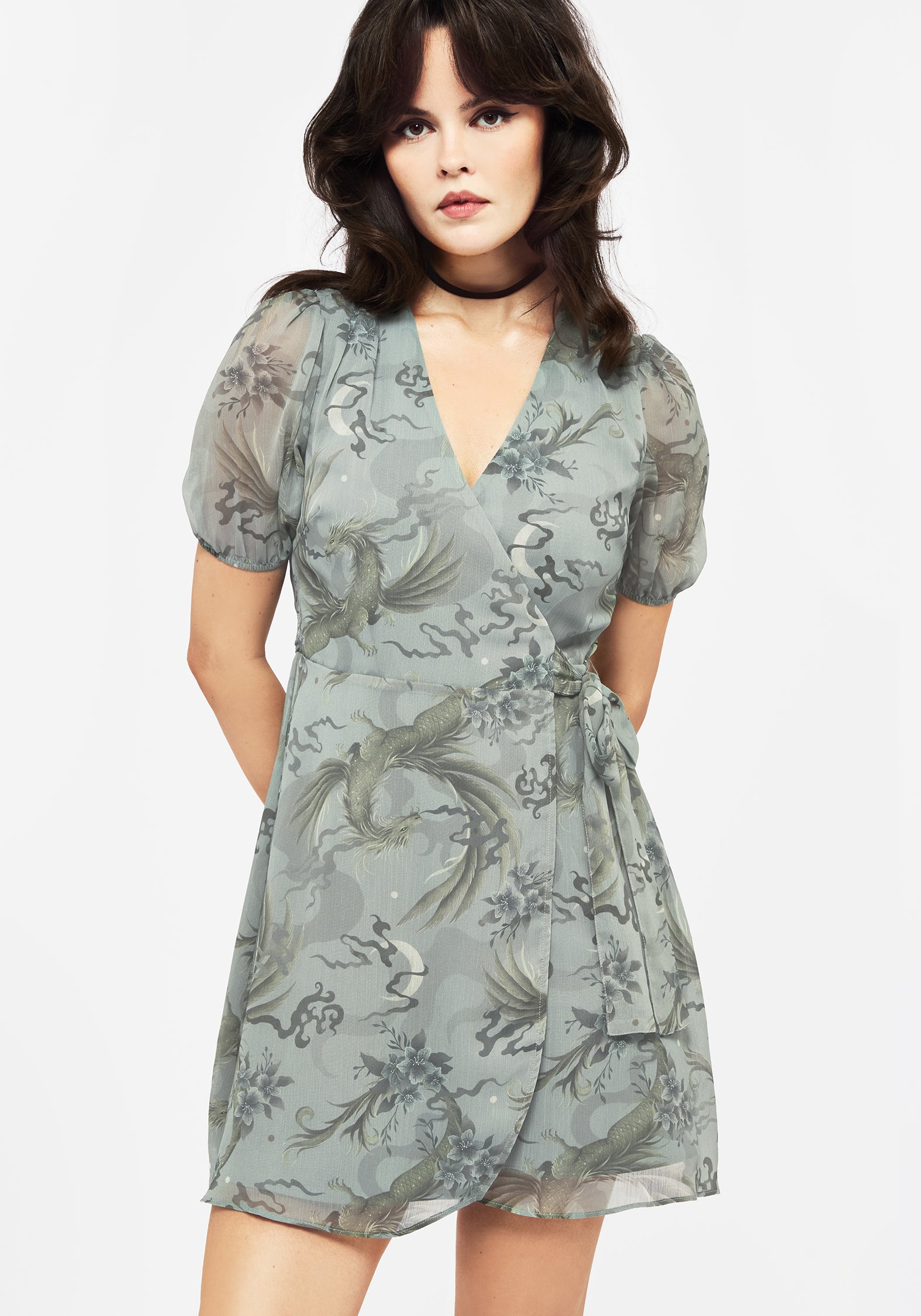 SS25DR1043_SAPPHIRA-DRAGON-PRINT-CHIFFON-MINI-WRAP-DRESS_423-CROP