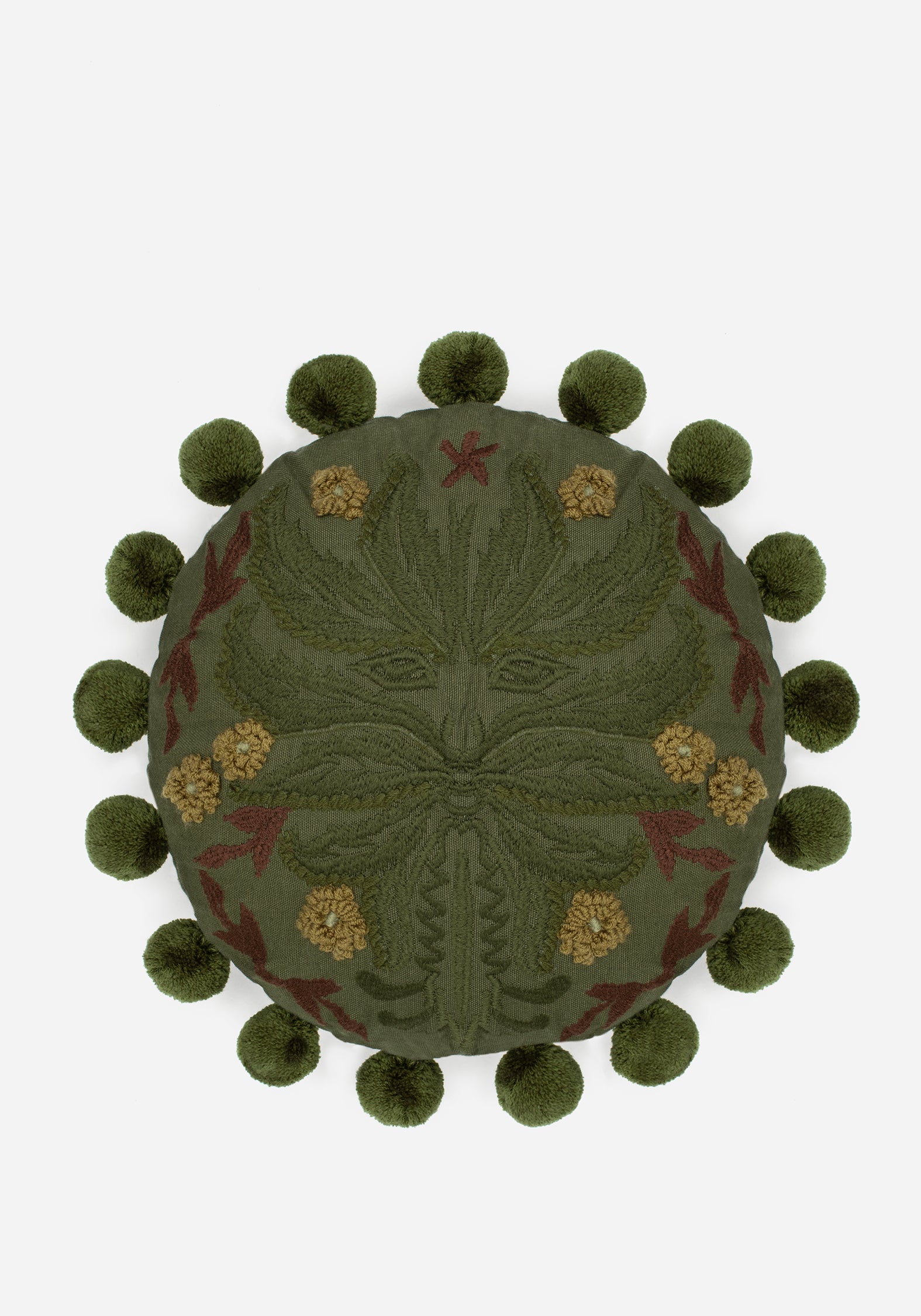 SS25SF934_FOLIATEEMBROIDEREDPOM-POMROUNDCUSHION_001