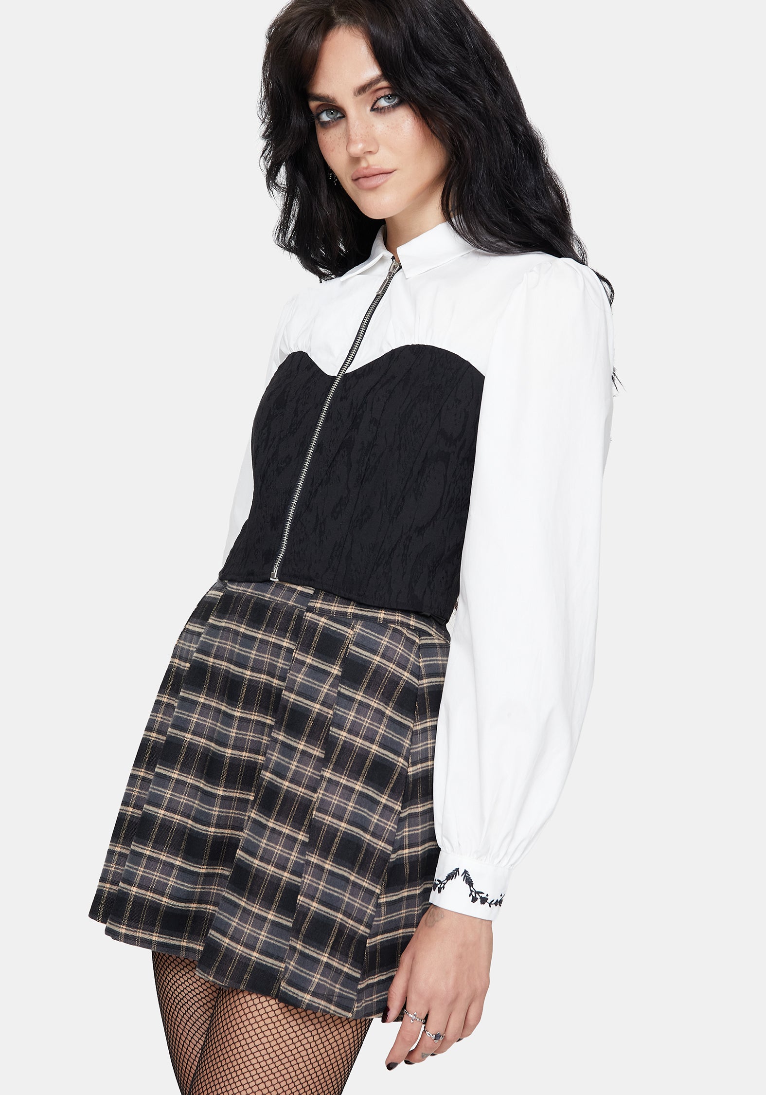 TO1835_ADELINDACOTTONCORSETDETAILZIPFRONTSHIRT_1