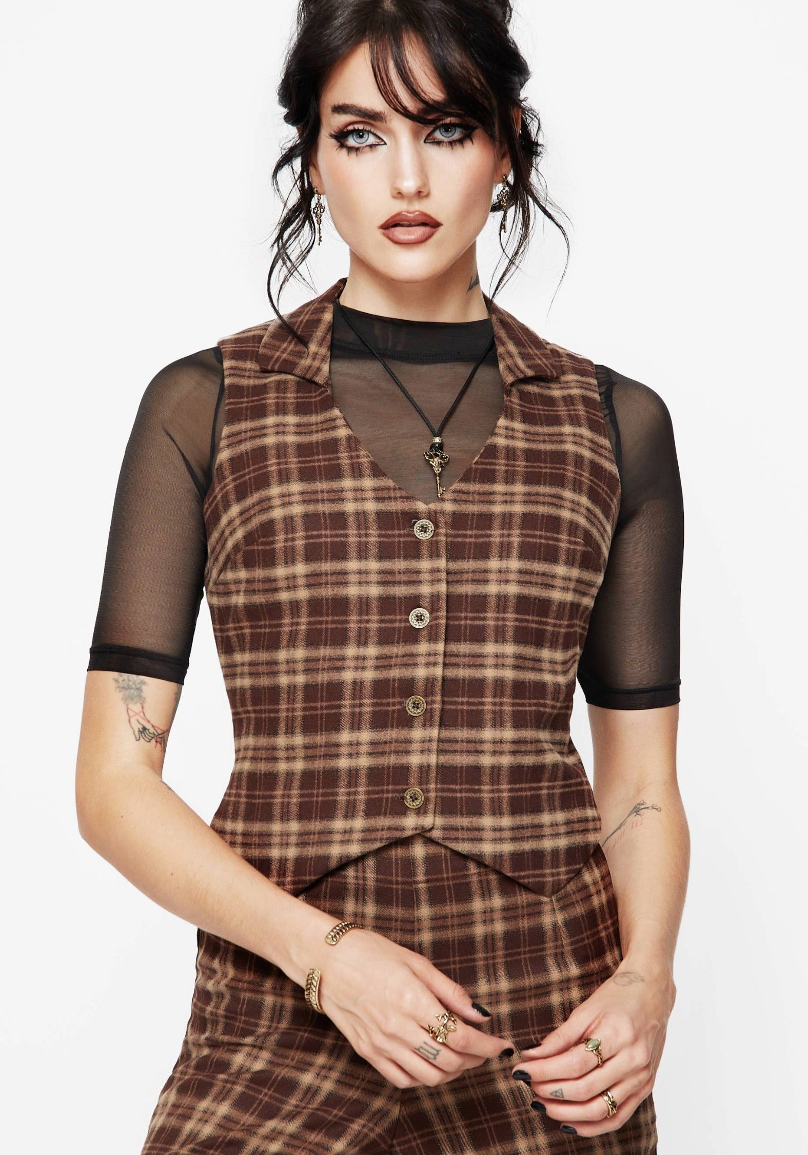 TO1984_MILOCHECKCOLLAREDWAISTCOAT8177CROP